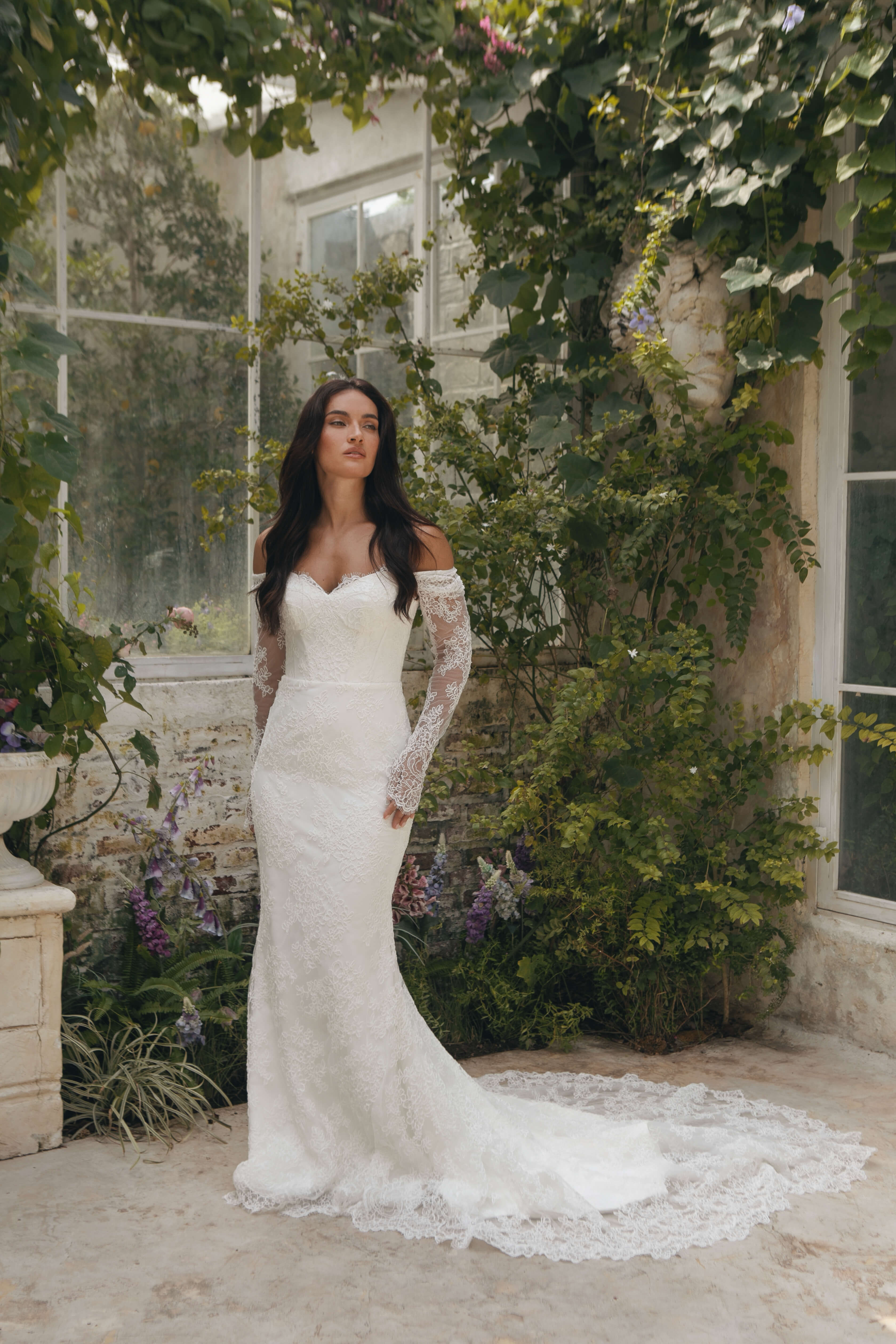 Adeline Bridal Gown | Lace Fit and Flare Wedding Dress AFTER FIVE Adeline Bridal Gown | Lace Fit and Flare Wedding Dress AFTER FIVE