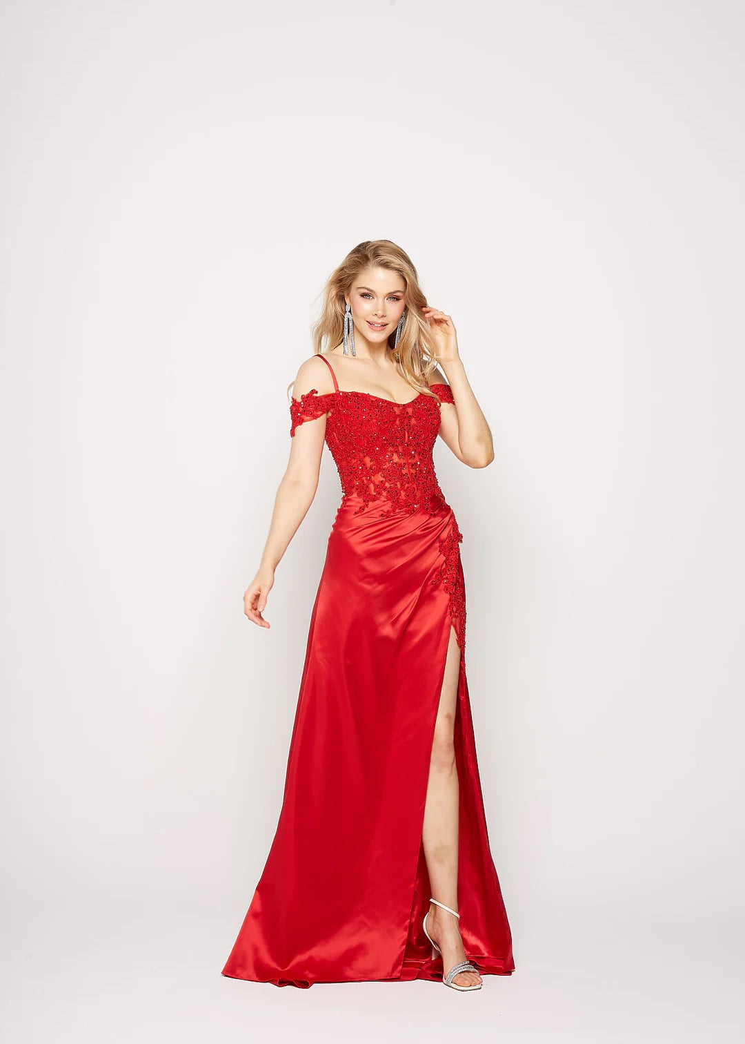red formal dresses brisbane Sequin Corset Lace Up Back Dress