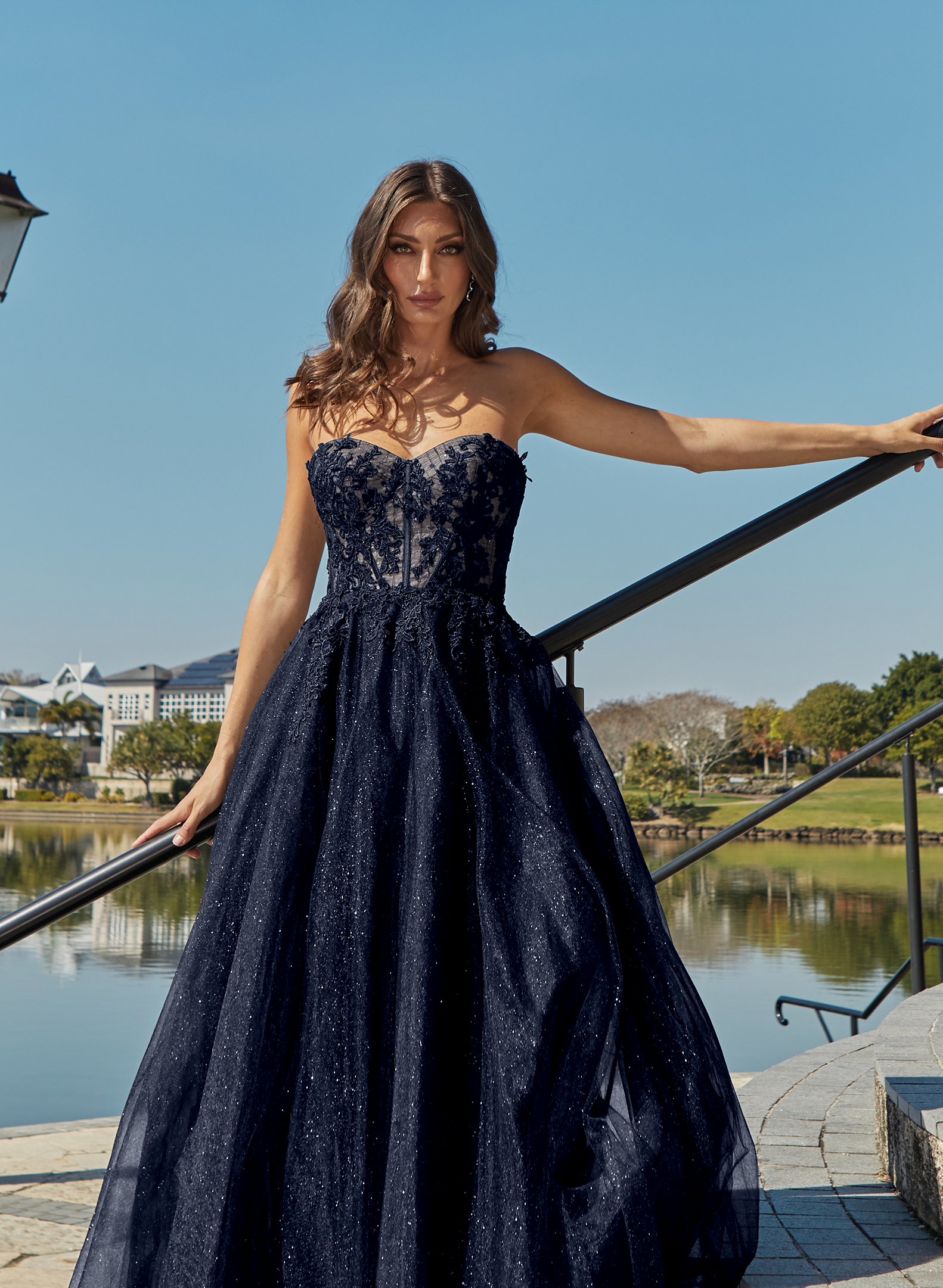 Floor Length Dark Blue Formal Dress Hadley Formal Dress PO926 AFTER FIVE Floor Length Dark Blue Formal Dress Hadley Formal Dress PO926 AFTER FIVE
