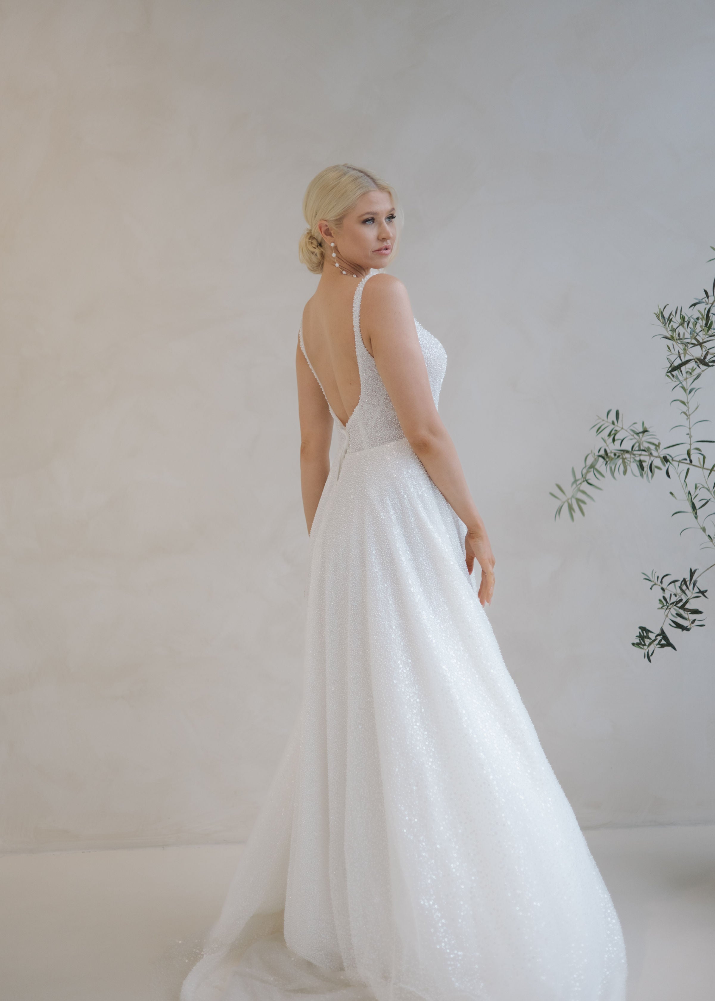 Beaded A-Line Wedding Dress