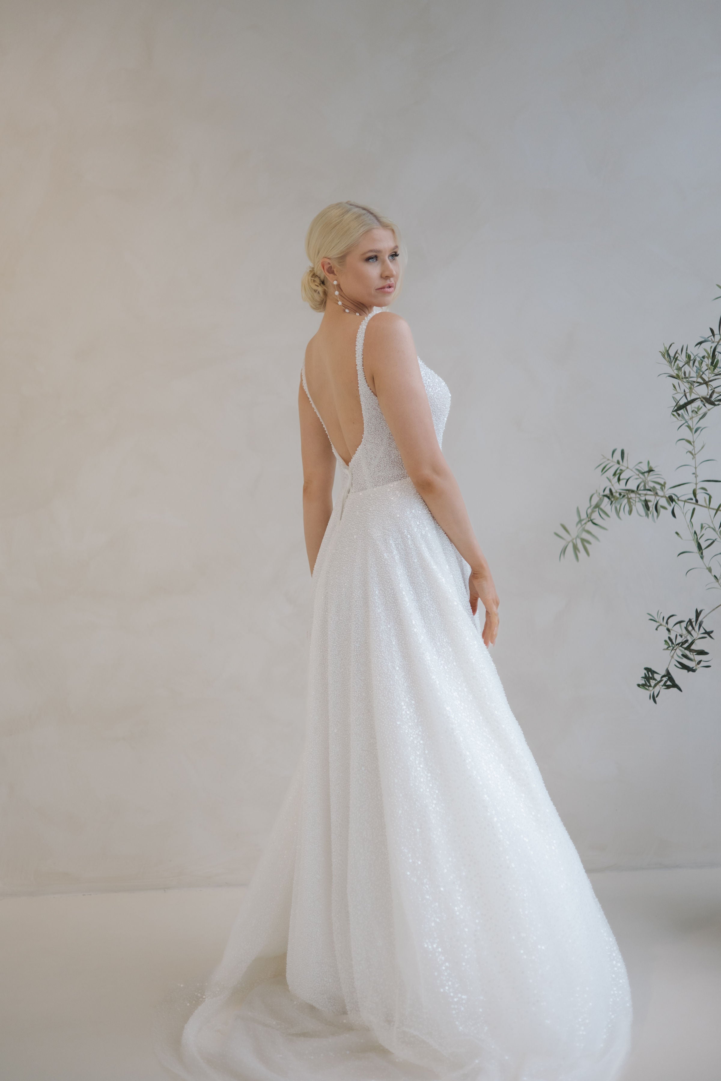 Beaded A-Line Wedding Dress