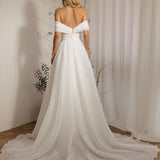 Back of Giorgia modern bridal gown with sculpted bodice and sweetheart neckline