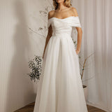 Giorgia A-line wedding dress with off-the-shoulder neckline