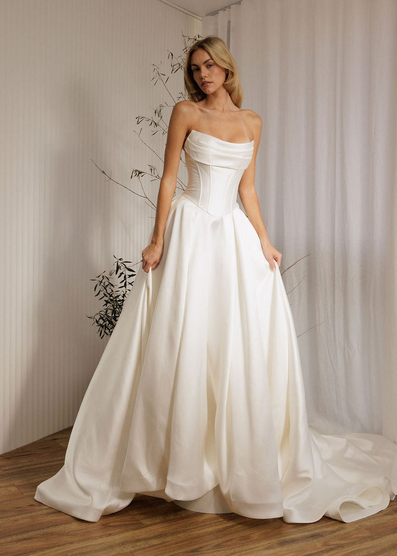 Mayfair Mikado ballgown wedding dress with sweetheart neckline and full skirt
