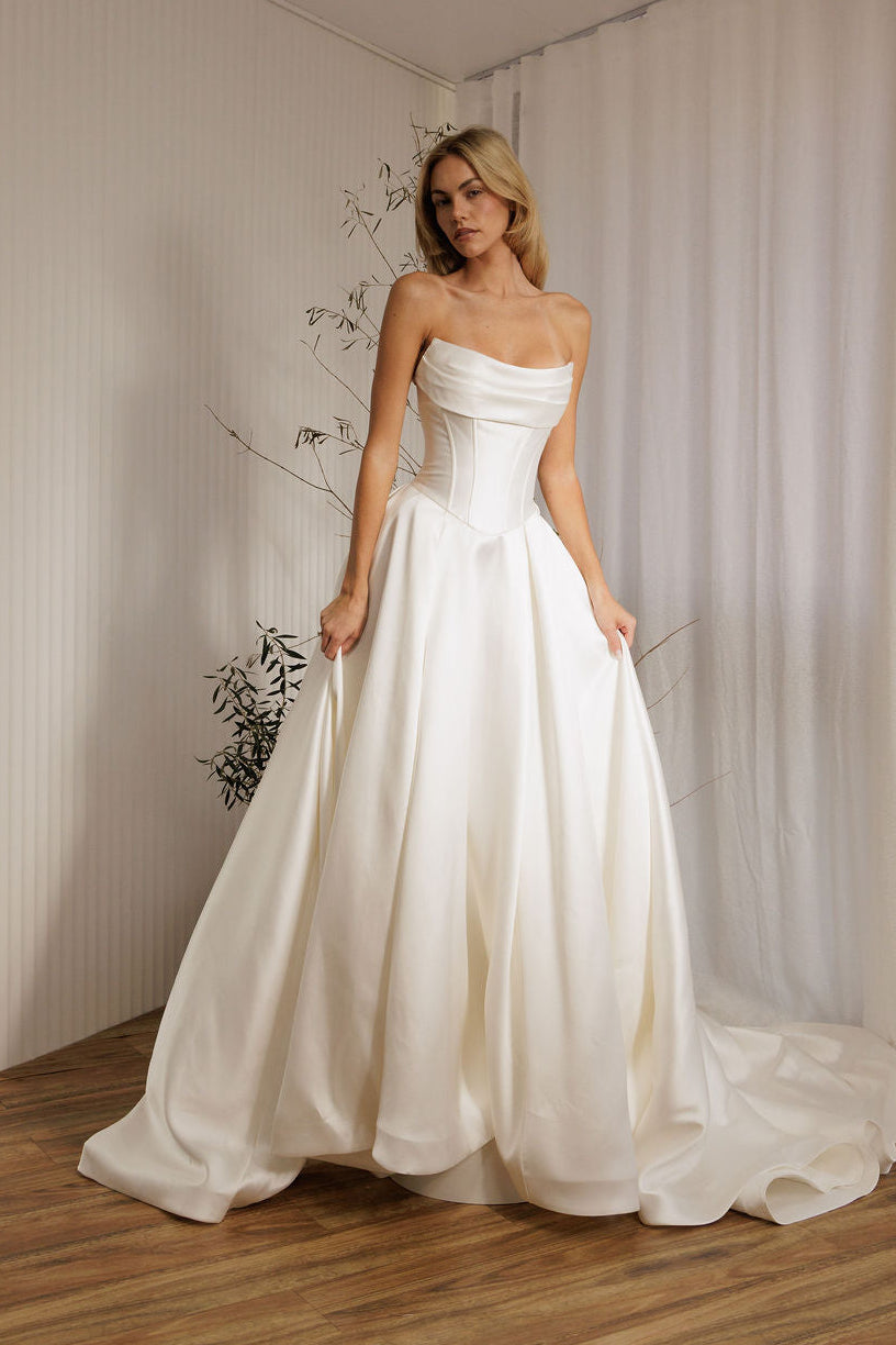 Mayfair Mikado ballgown wedding dress with sweetheart neckline and full skirt