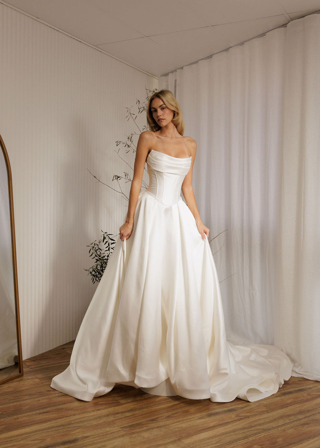 Mayfair Mikado ballgown wedding dress with sweetheart neckline and full skirt