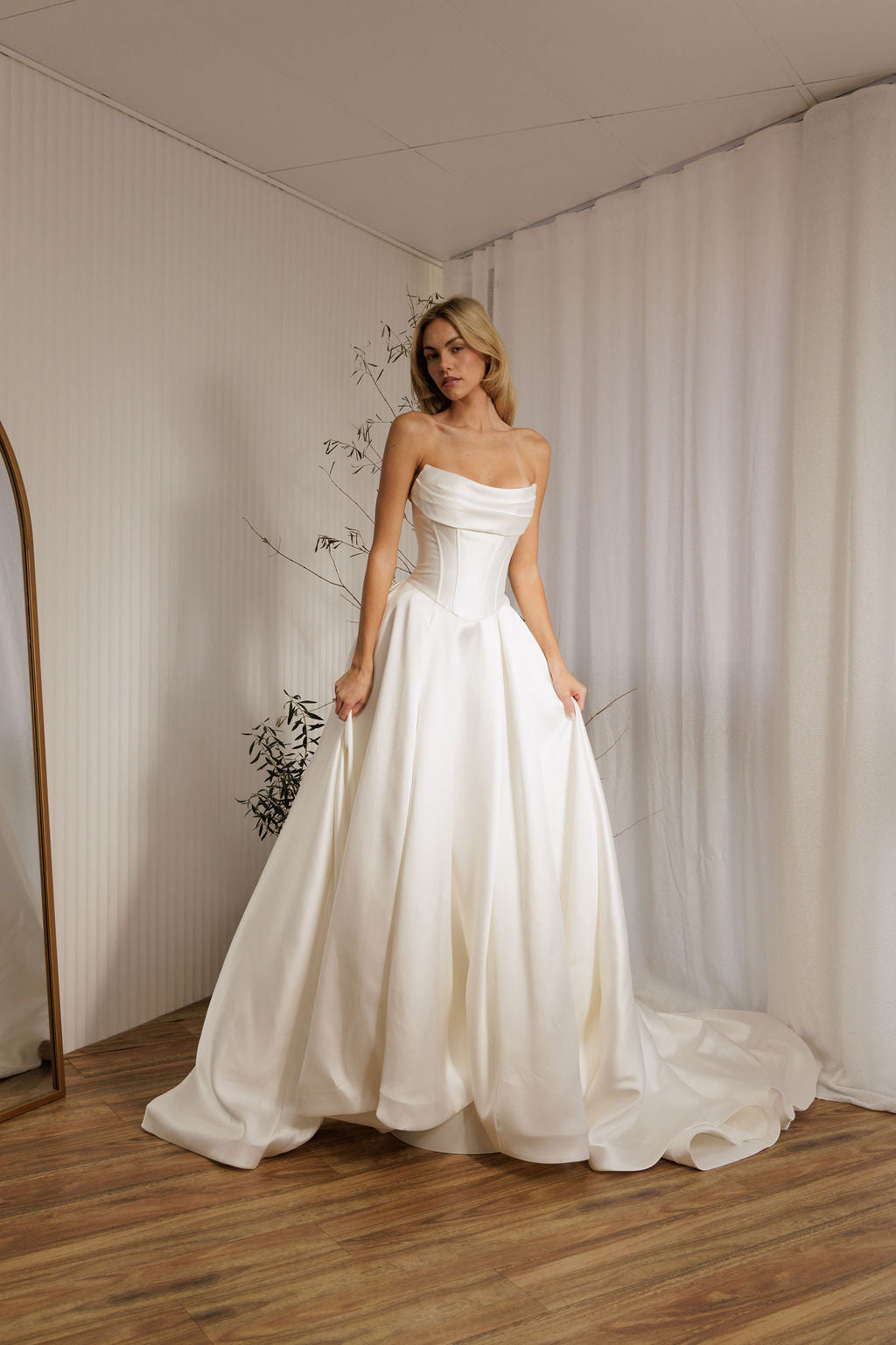 Mayfair Mikado ballgown wedding dress with sweetheart neckline and full skirt