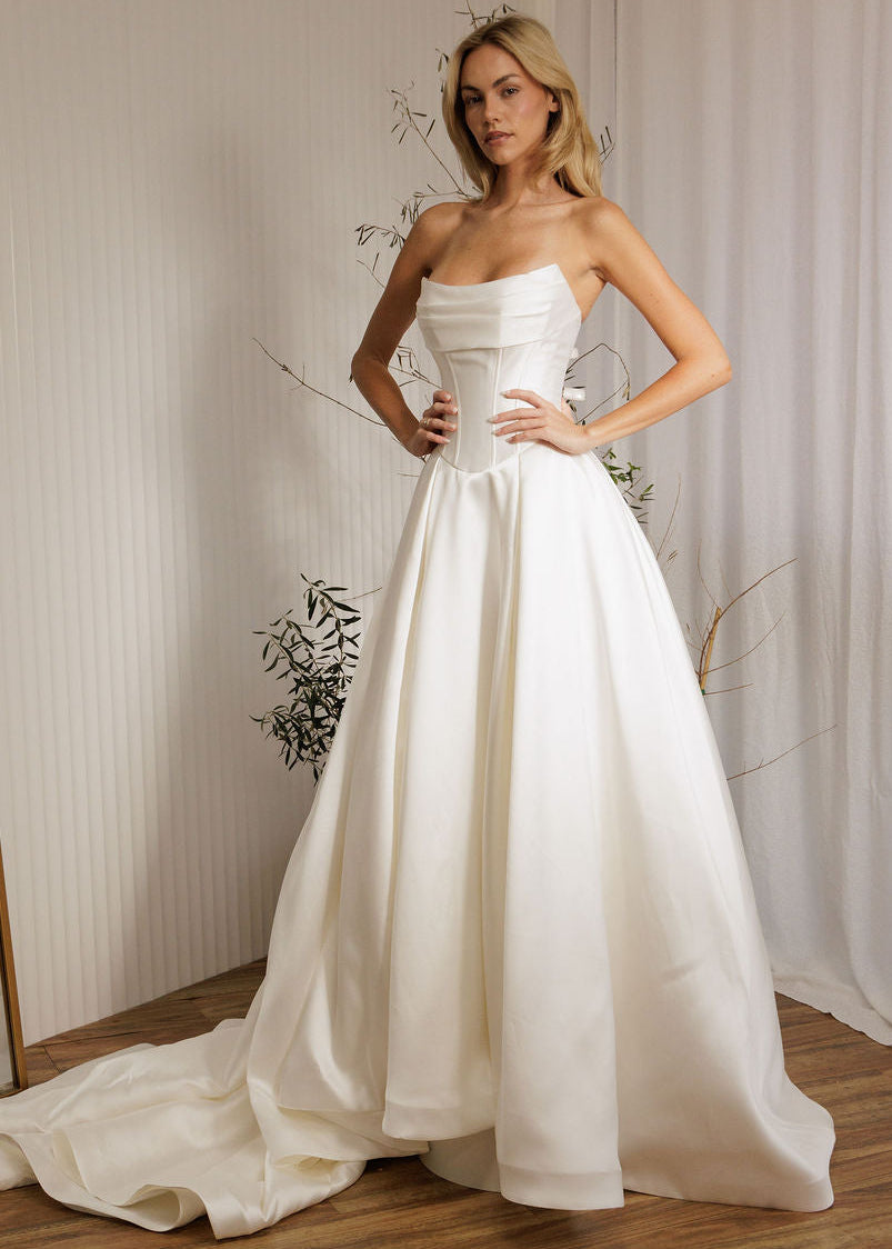 Mayfair Mikado ballgown wedding dress with sweetheart neckline and full skirt