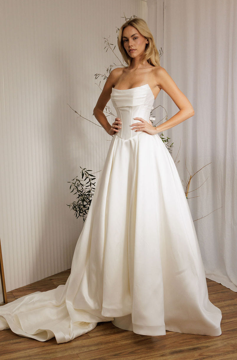 Mayfair Mikado ballgown wedding dress with sweetheart neckline and full skirt