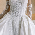 Palace wedding dress detailed beaded bodice bridal gown