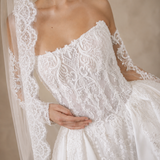 Palace wedding dress detailed beaded bodice bridal gown