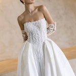 Palace wedding dress beaded basque bodice ball gown by After Five